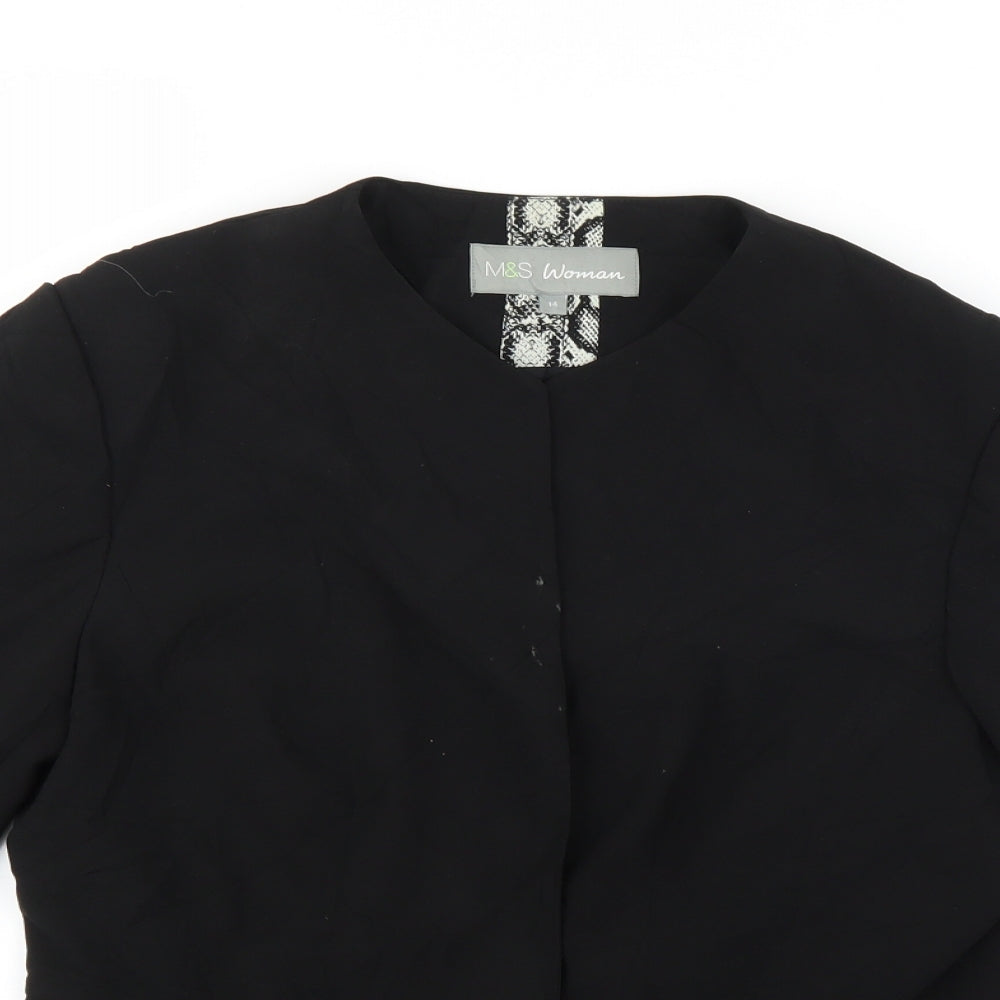 Marks and Spencer Womens Black   Jacket Blazer Size 14