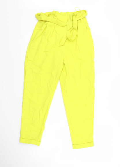 Primark Womens Yellow   Capri Trousers Size 8 L23 in