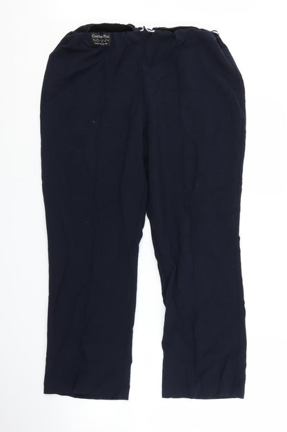 Womens UK Size 14 Classic Regular Fit  Blue Trousers