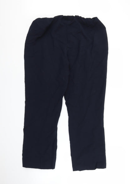 Womens UK Size 14 Classic Regular Fit  Blue Trousers