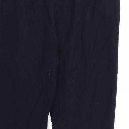 Womens UK Size 14 Classic Regular Fit  Blue Trousers