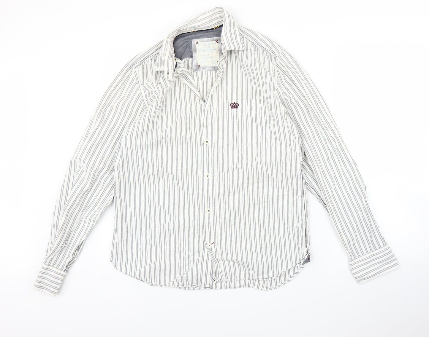 Mens UK Size M NEXT White  Button-Up Long Sleeve Casual Shirt