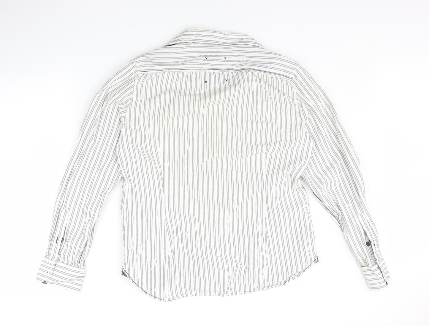 Mens UK Size M NEXT White  Button-Up Long Sleeve Casual Shirt