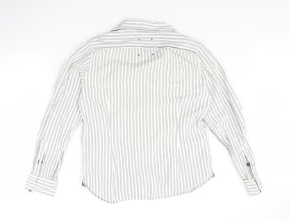 Mens UK Size M NEXT White  Button-Up Long Sleeve Casual Shirt