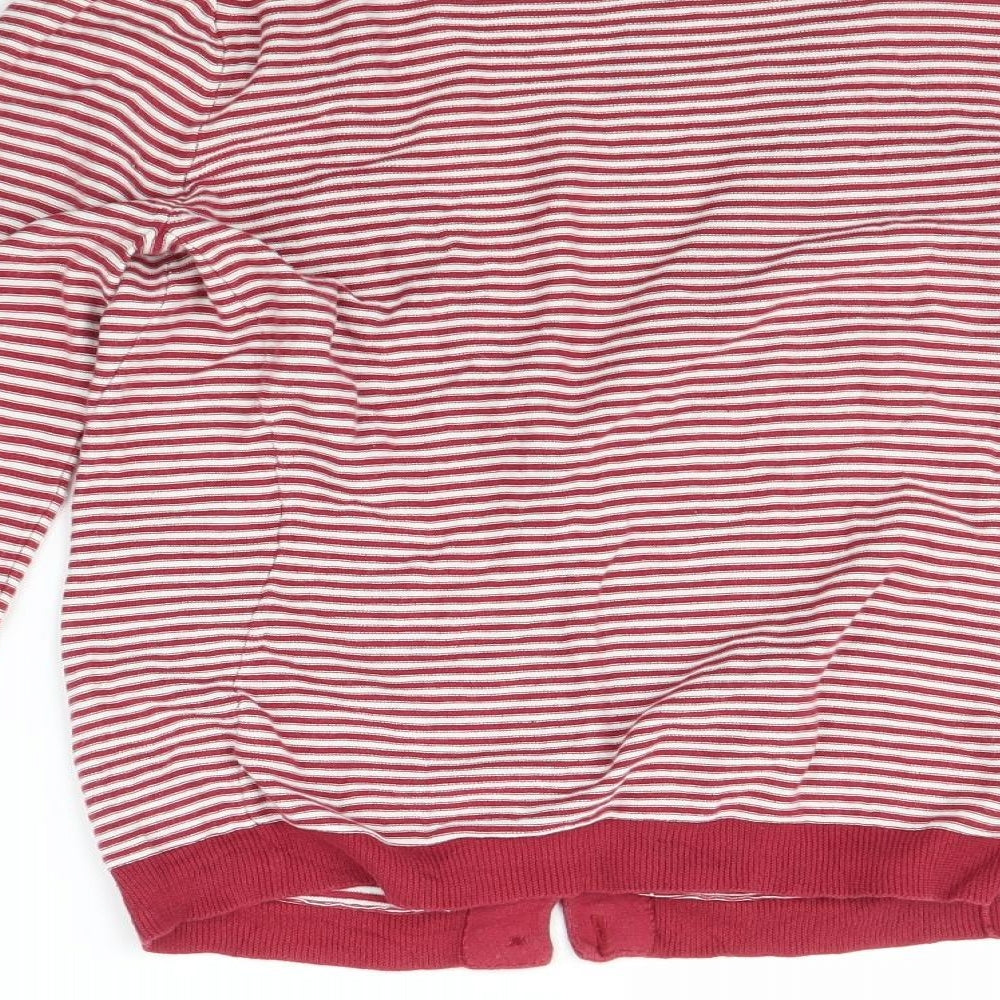 Gap Womens Pink Striped  Cardigan Jumper Size M