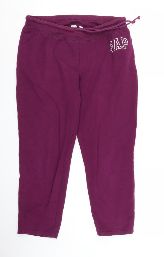 Womens UK Size M Gap Regular Fit Sweatpants Purple Trousers
