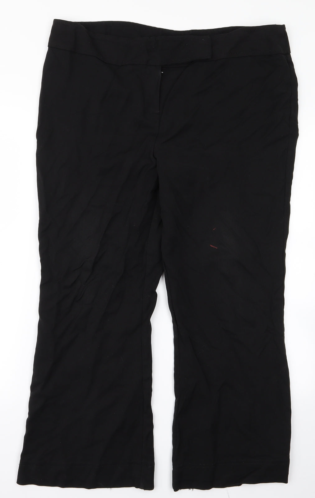 Womens UK Size 40 Preworn Regular Fit  Black Trousers