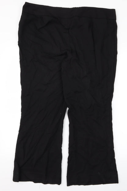 Womens UK Size 40 Preworn Regular Fit  Black Trousers