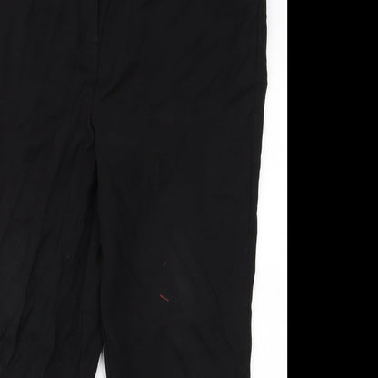 Womens UK Size 40 Preworn Regular Fit  Black Trousers