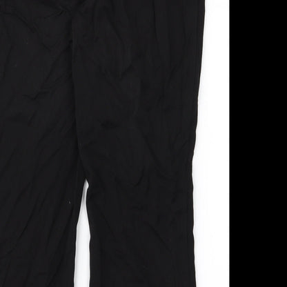 Womens UK Size 40 Preworn Regular Fit  Black Trousers