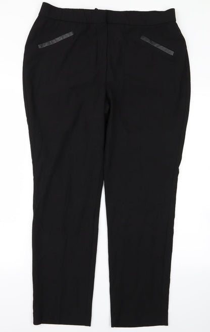 Womens UK Size 34 magi Regular Fit  Black Trousers