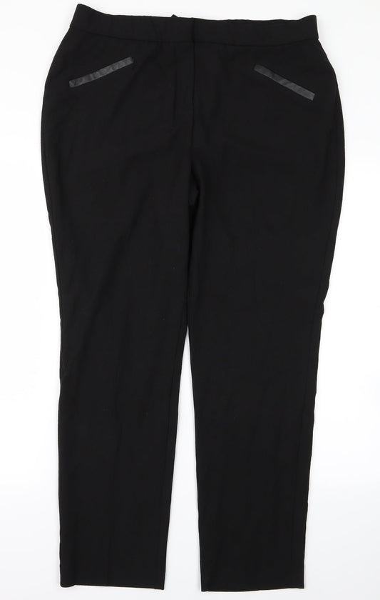 Womens UK Size 34 magi Regular Fit  Black Trousers