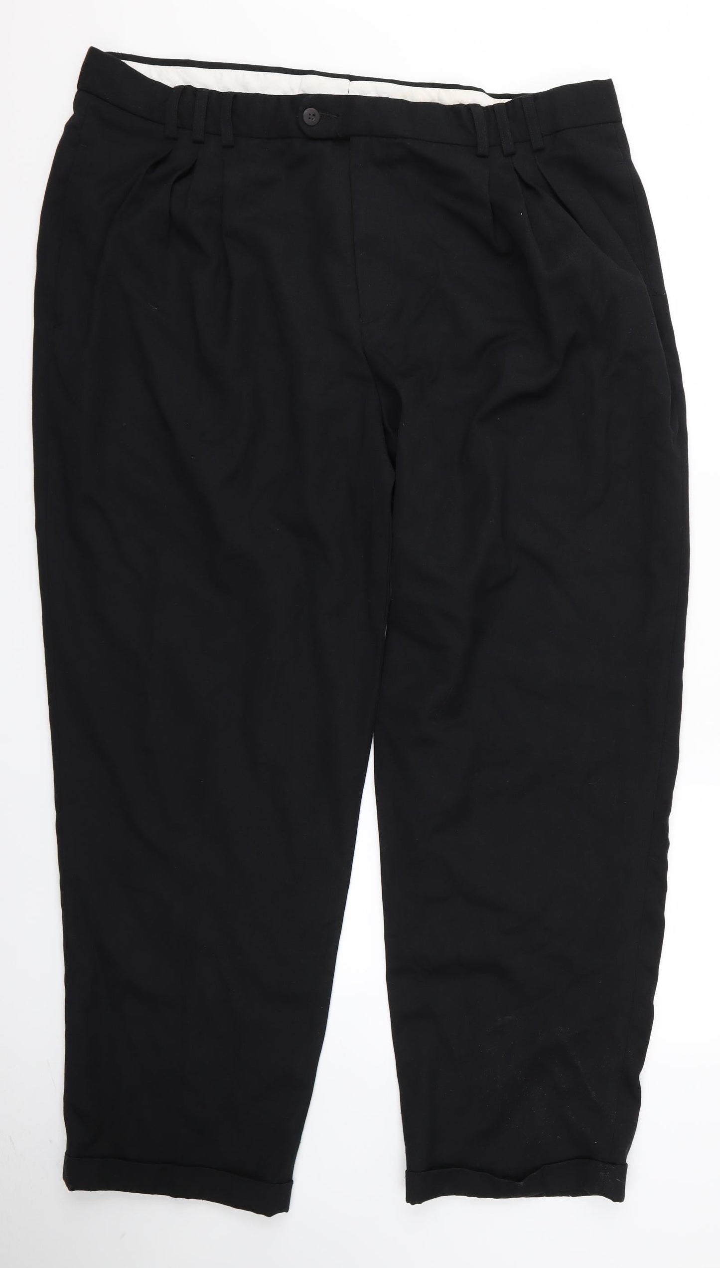 Womens UK Size M Preworn Regular Fit  Black Trousers