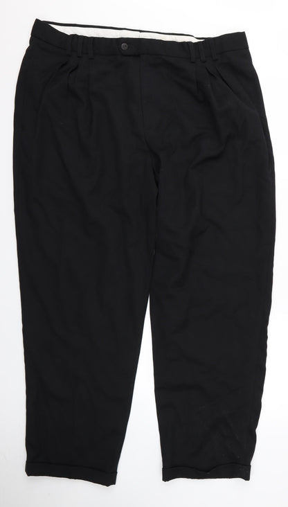 Womens UK Size M Preworn Regular Fit  Black Trousers