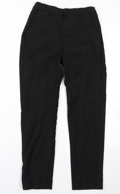 Preworn Girls Black   Chino Trousers Size 9 Years