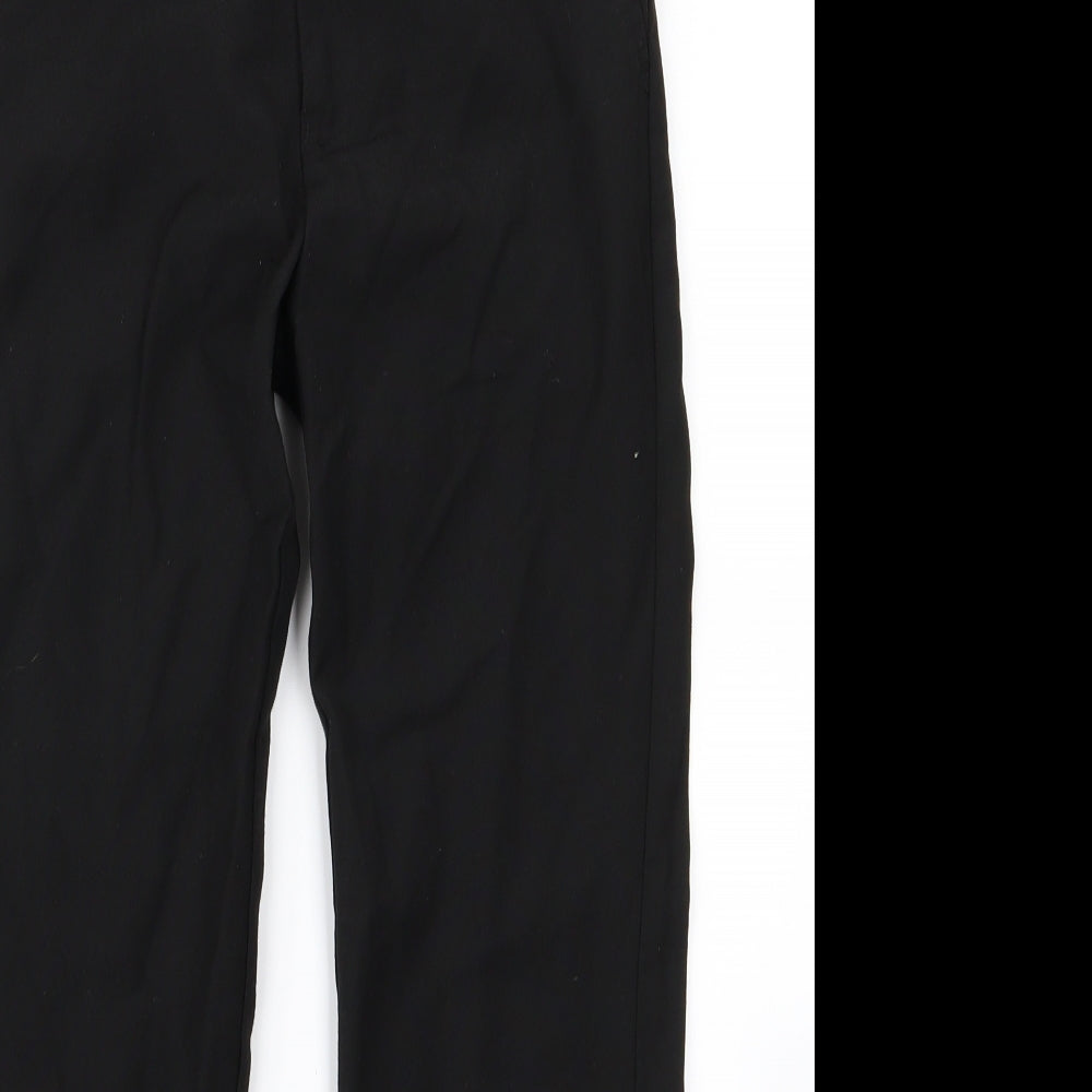 Preworn Girls Black   Chino Trousers Size 9 Years