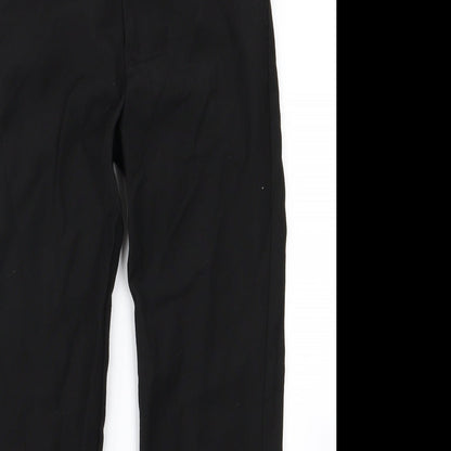 Preworn Girls Black   Chino Trousers Size 9 Years