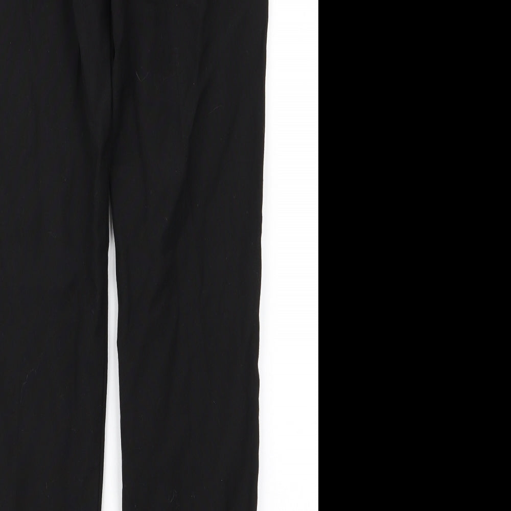 Preworn Girls Black   Chino Trousers Size 9 Years