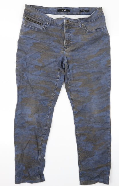 Oui Womens Blue   Trousers  Size 32 L21 in
