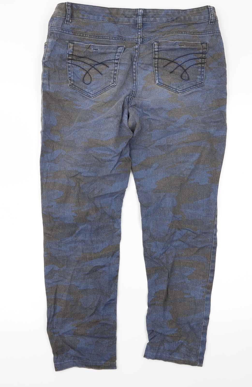 Oui Womens Blue   Trousers  Size 32 L21 in