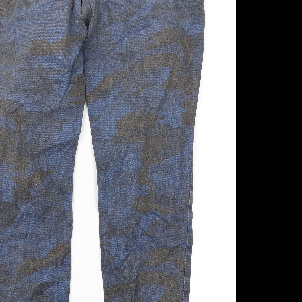 Oui Womens Blue   Trousers  Size 32 L21 in