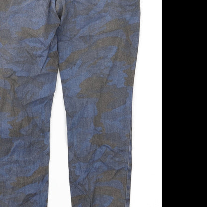 Oui Womens Blue   Trousers  Size 32 L21 in