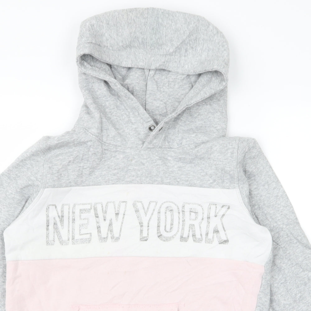 H&M Girls Grey   Pullover Hoodie Size 13 Years  - new york