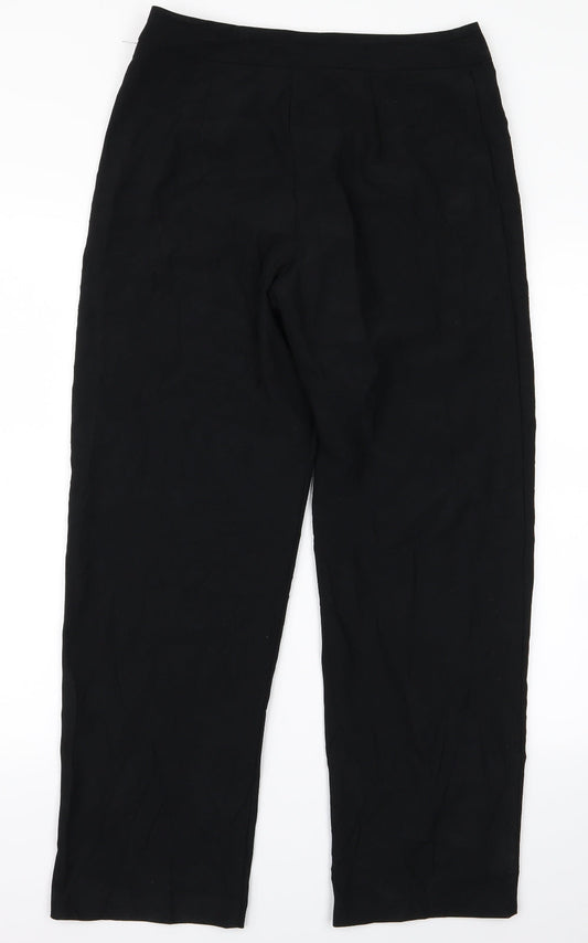 Womens UK Size 12 Wallis Regular Fit  Black Trousers
