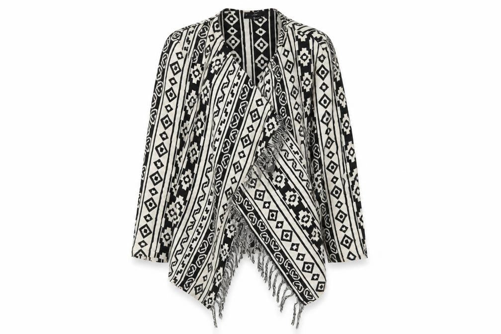 Atmosphere Womens Black Geometric  Jacket  Size 10