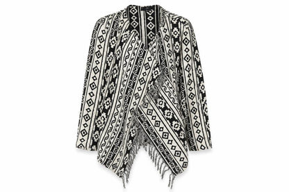 Atmosphere Womens Black Geometric  Jacket  Size 10