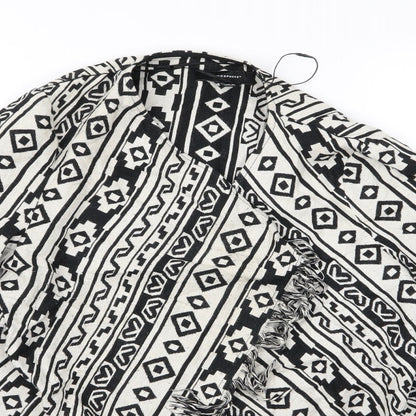 Atmosphere Womens Black Geometric  Jacket  Size 10