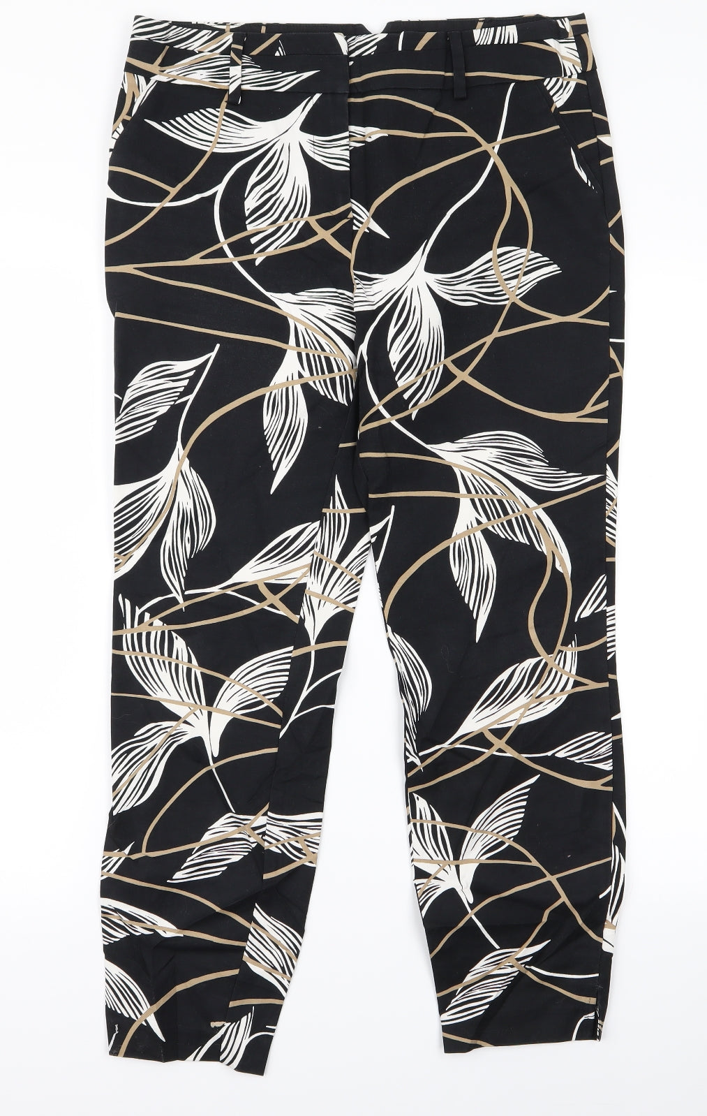 Womens UK Size 34 Papaya Regular Fit  Black Trousers