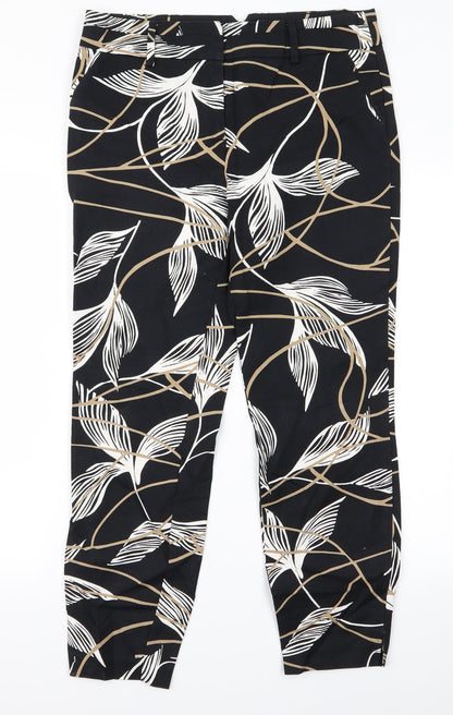 Womens UK Size 34 Papaya Regular Fit  Black Trousers