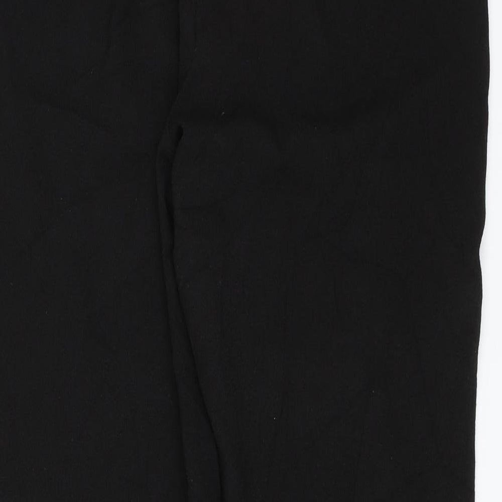 Womens UK Size 14 Kiabi Regular Fit Dress Pants Black Trousers