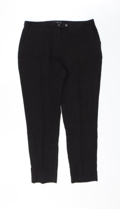 F&F Womens Black   Dress Pants Trousers Size 14 L26 in