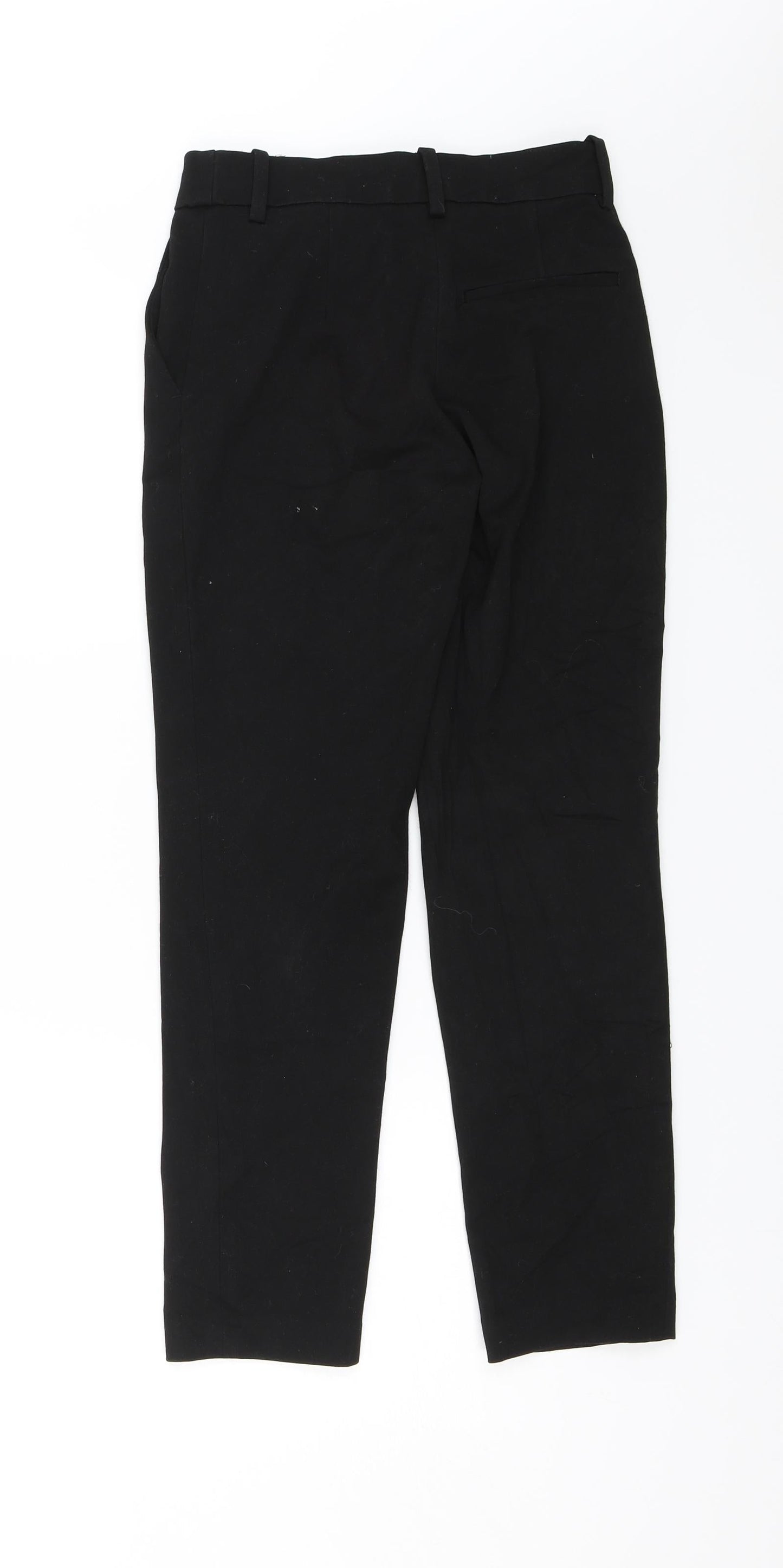 Womens UK Size 4 H&M Regular Fit Chino Black Trousers