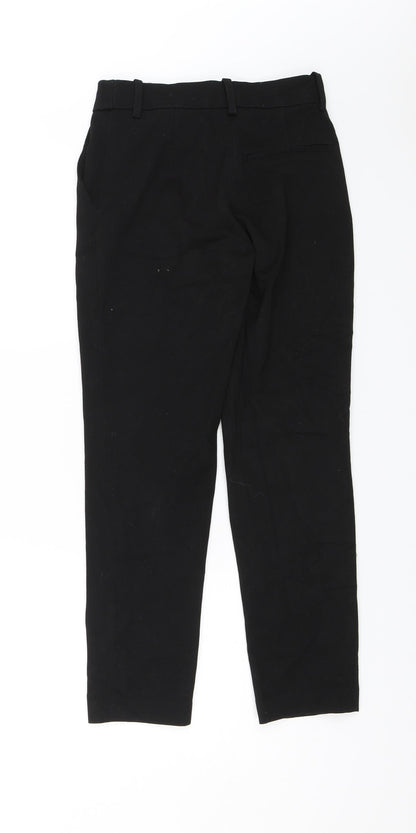 Womens UK Size 4 H&M Regular Fit Chino Black Trousers