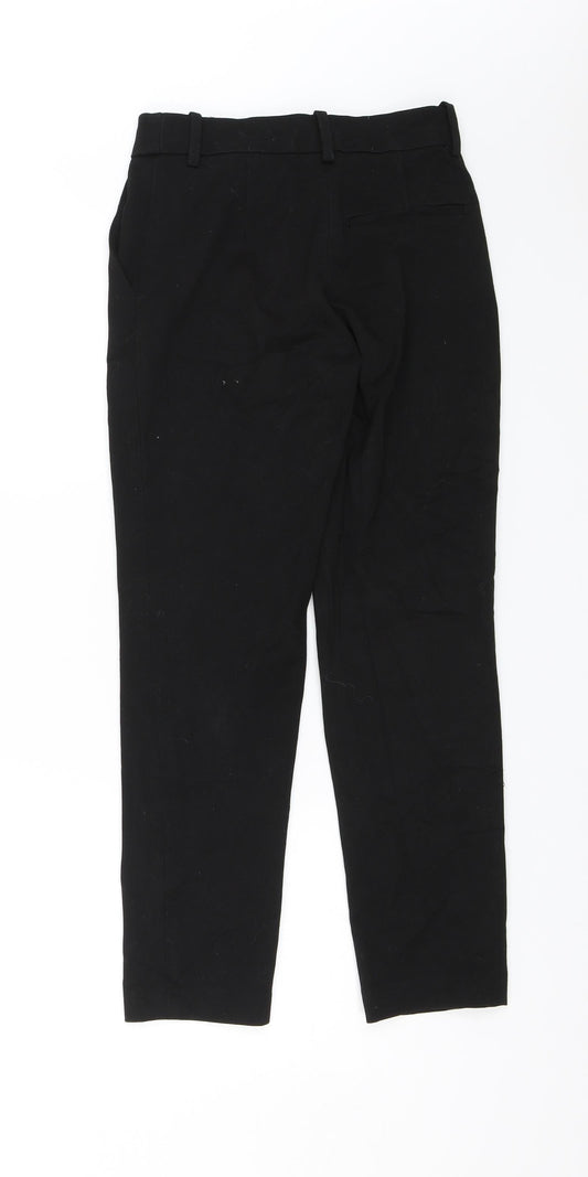 Womens UK Size 4 H&M Regular Fit Chino Black Trousers