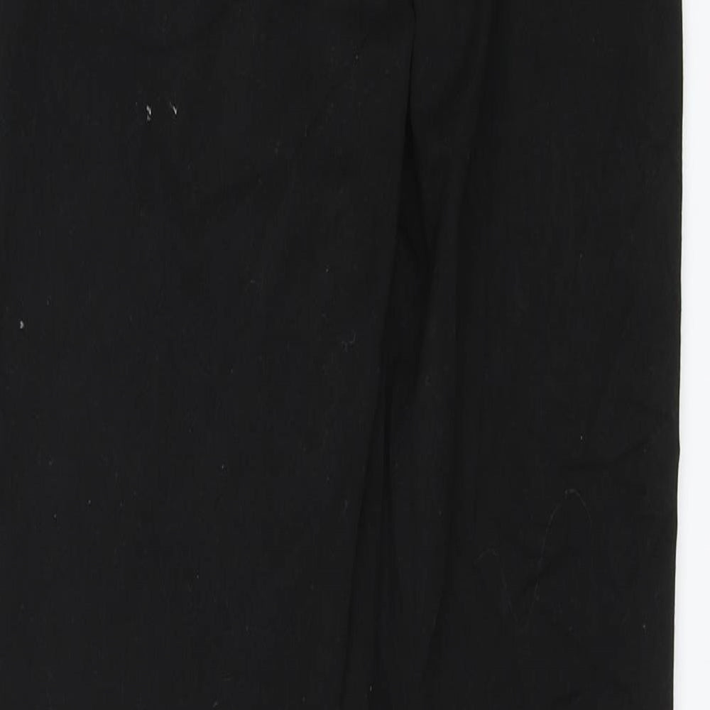 Womens UK Size 4 H&M Regular Fit Chino Black Trousers