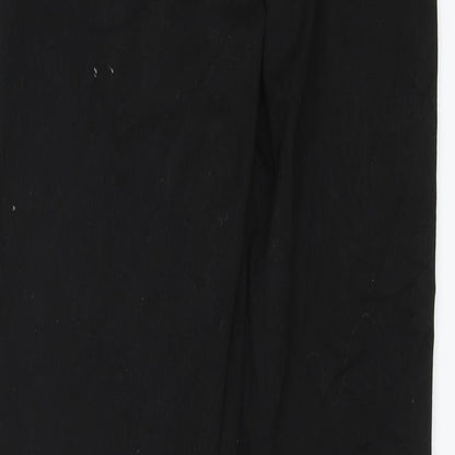 Womens UK Size 4 H&M Regular Fit Chino Black Trousers