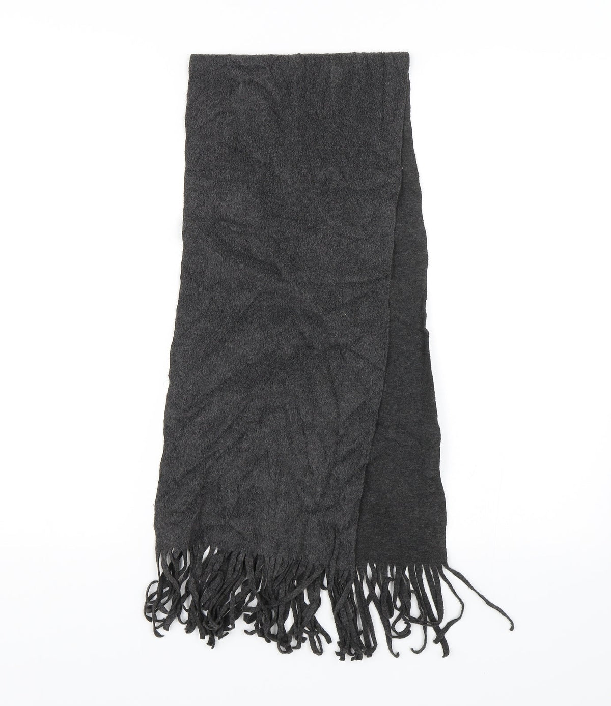 Front view of Preworn unisex grey scarf