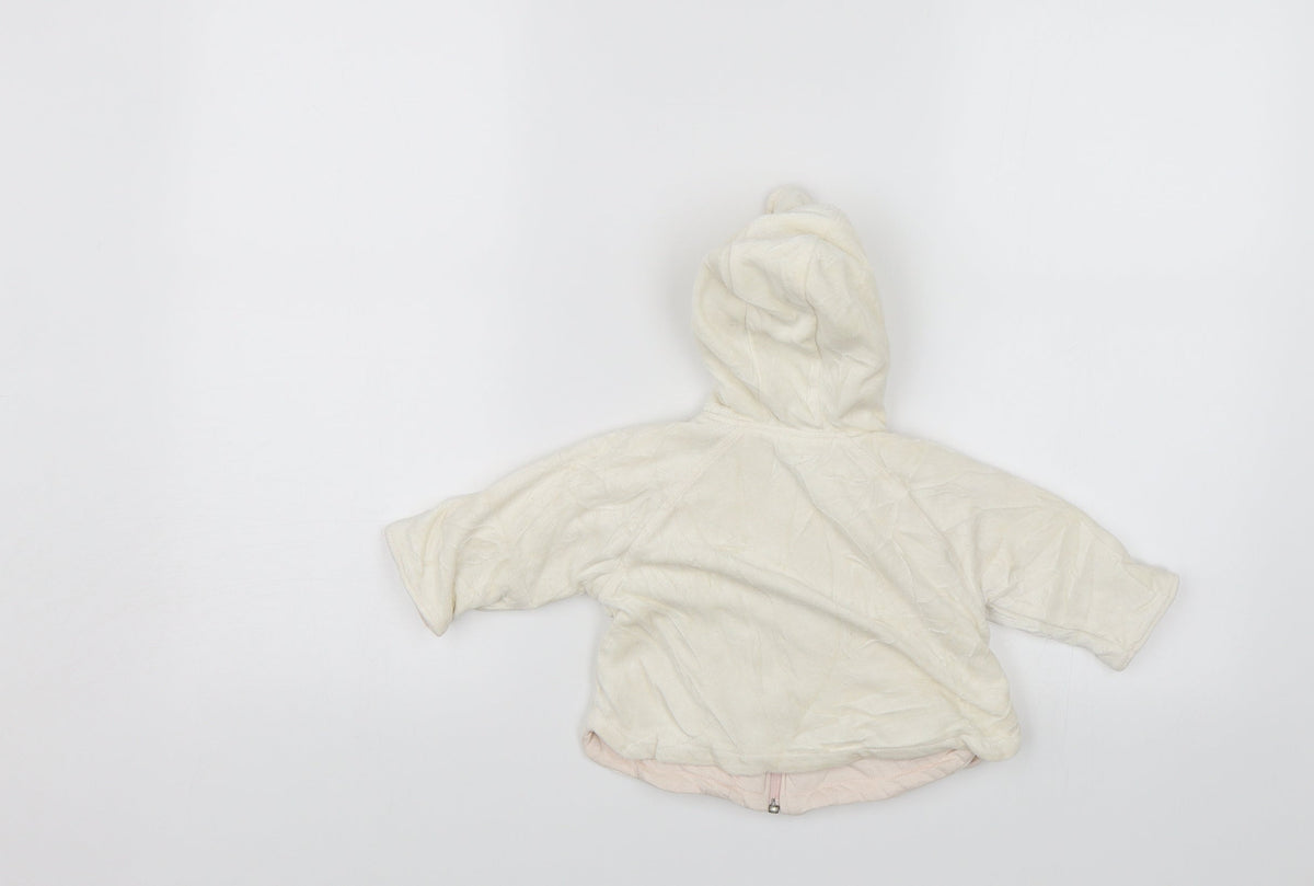 Back view of Kiabi Baby White Jacket, size 6-9, Months
