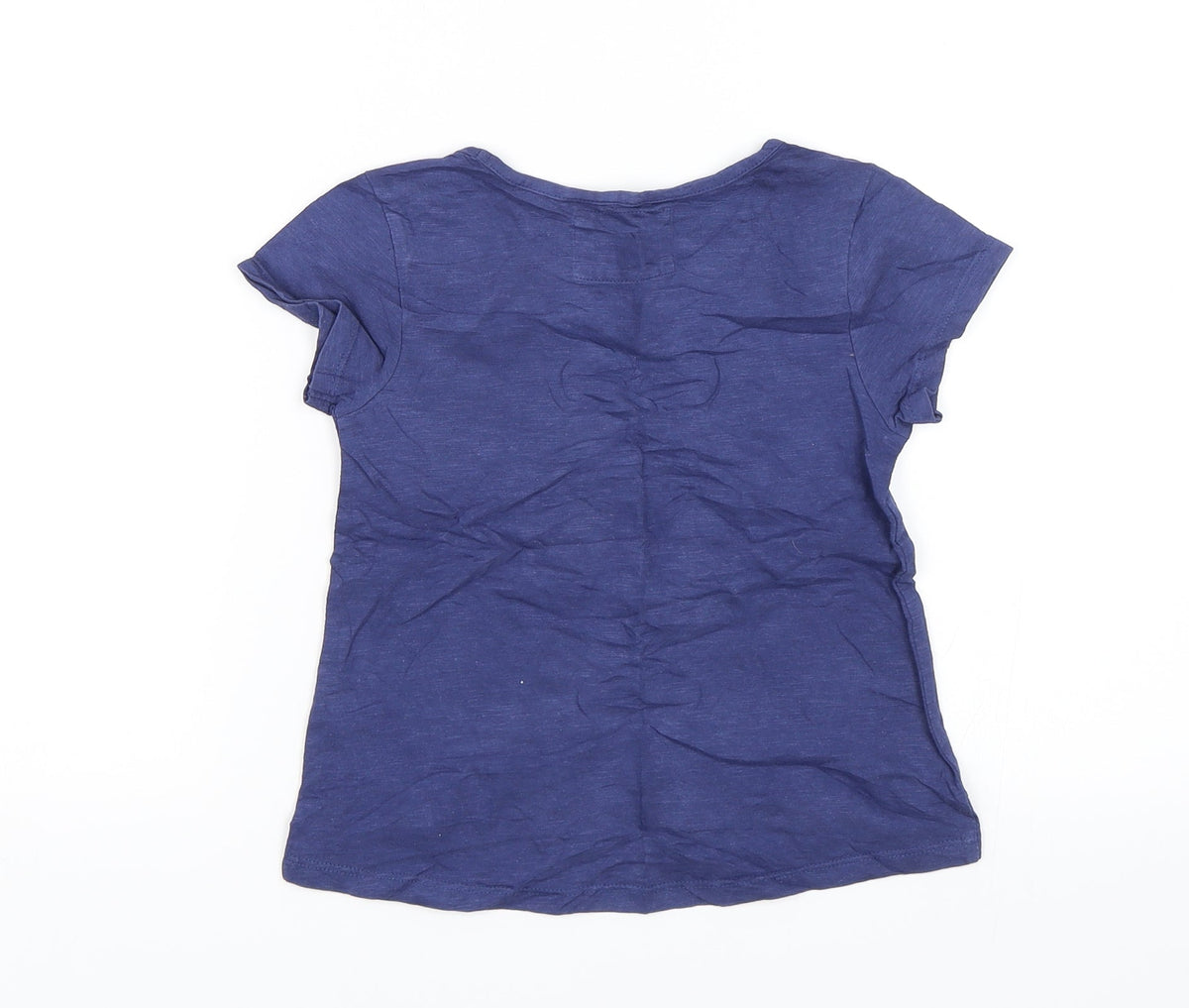 Back view of Tu girls’ blue basic t-shirt, size 6, years