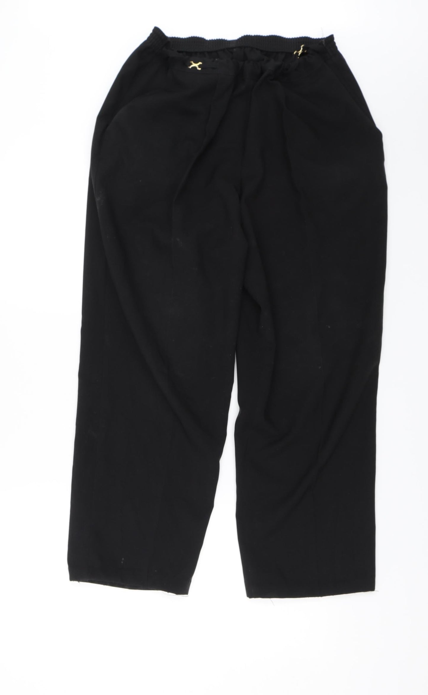Womens UK Size 16 BHS Regular Fit Dress Pants Black Trousers