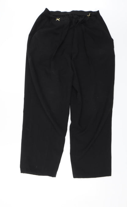 Womens UK Size 16 BHS Regular Fit Dress Pants Black Trousers