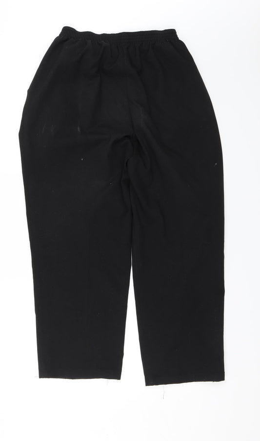 Womens UK Size 16 BHS Regular Fit Dress Pants Black Trousers