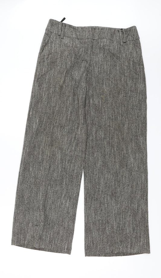 Womens UK Size 12 Atmosphere Regular Fit Dress Pants Brown Trousers