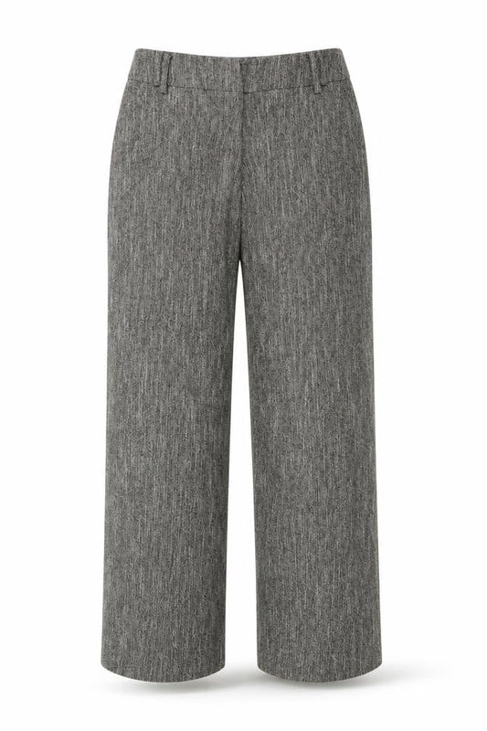 Front view of Atmosphere women’s brown dress pants trousers, size UK 12, 29-inch leg