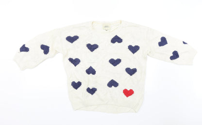 Additional front view of Papaya women’s white jumper, size M