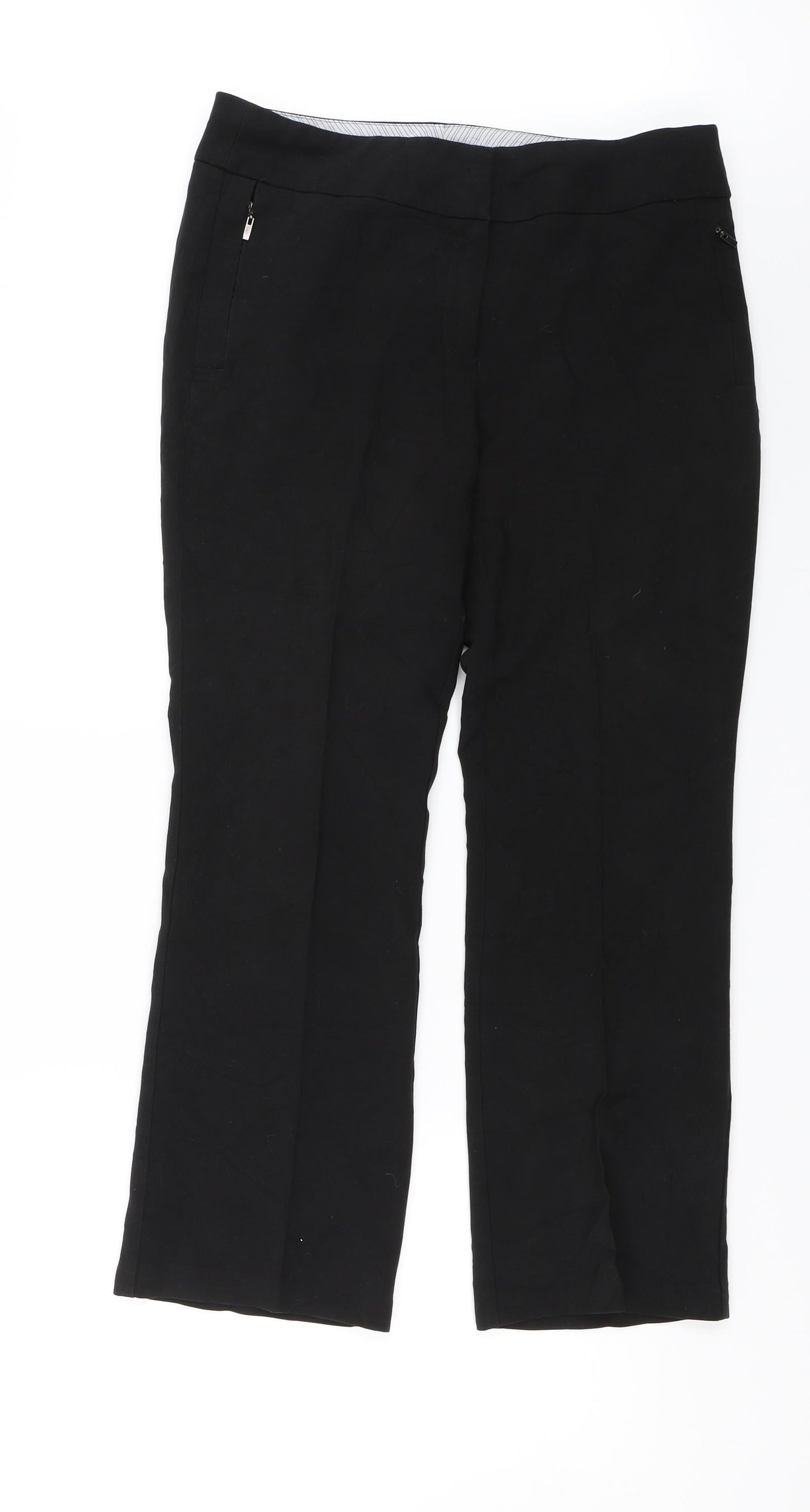 M&S Womens Black   Dress Pants Trousers Size 12 L25 in